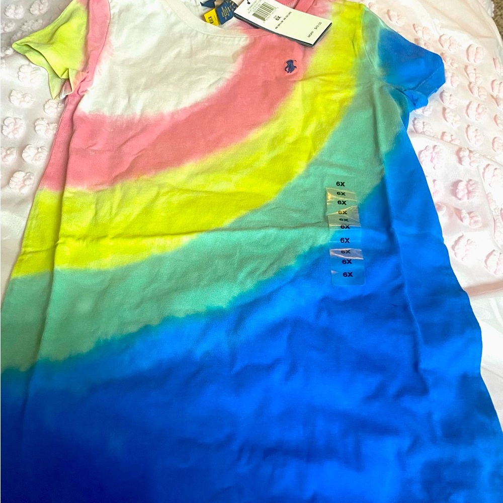 Ralph Lauren girls tie dye dress 6x